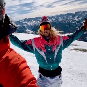 Descente Pink & Turquoise Ski Jacket